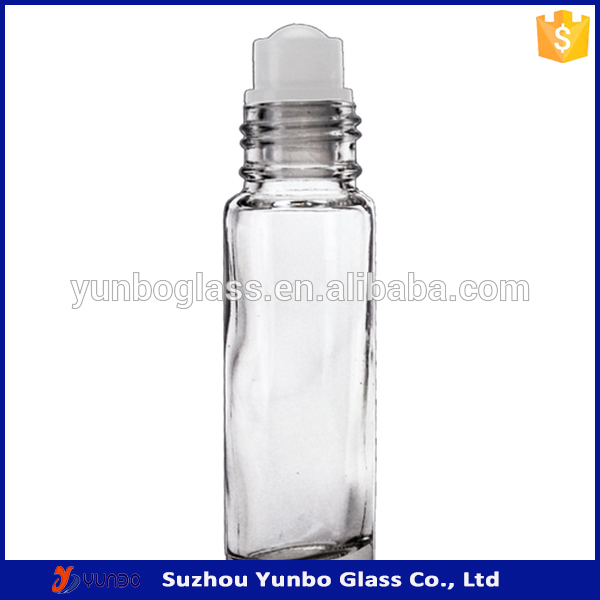 10 mL Clear Glass Roller Bottles Glass Perfume Bottle with Glass Roller ball For Essential Oil, Perfume