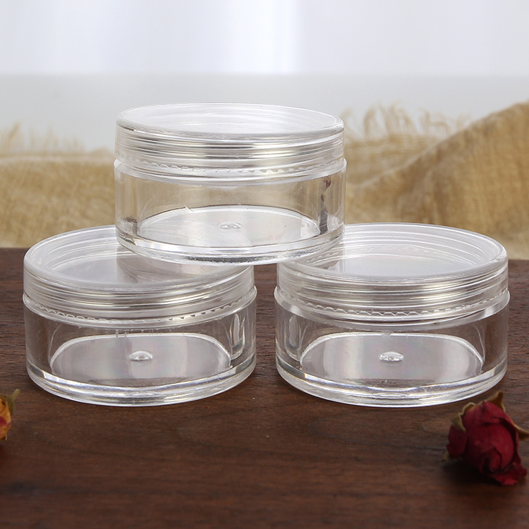 10 ml 10 g Acrylic Round Clear Jars with Flat Top Lids for Creams Lotions Make Up Cosmetics Samples Herbs Ointments
