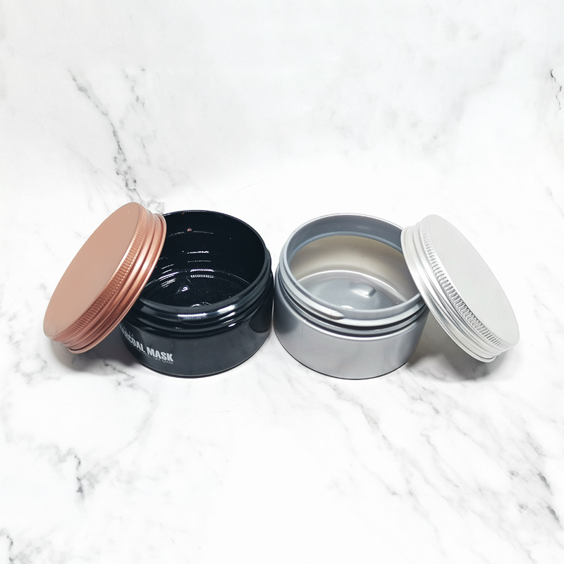 10 ml 100 ml matte black plastic cream cosmetic jar