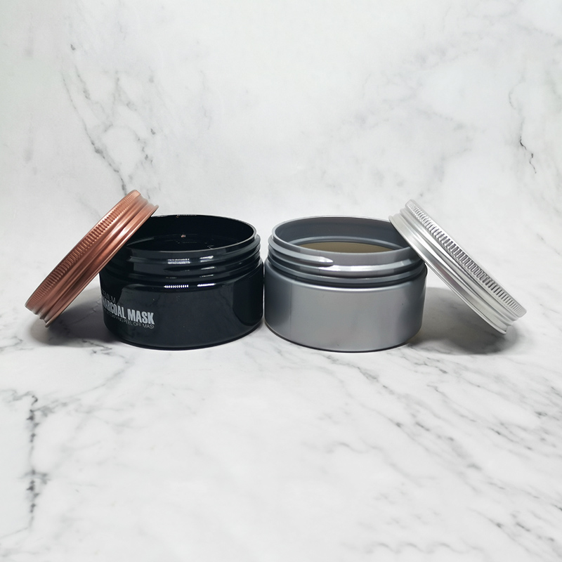 10 ml 100 ml matte black plastic cream cosmetic jar