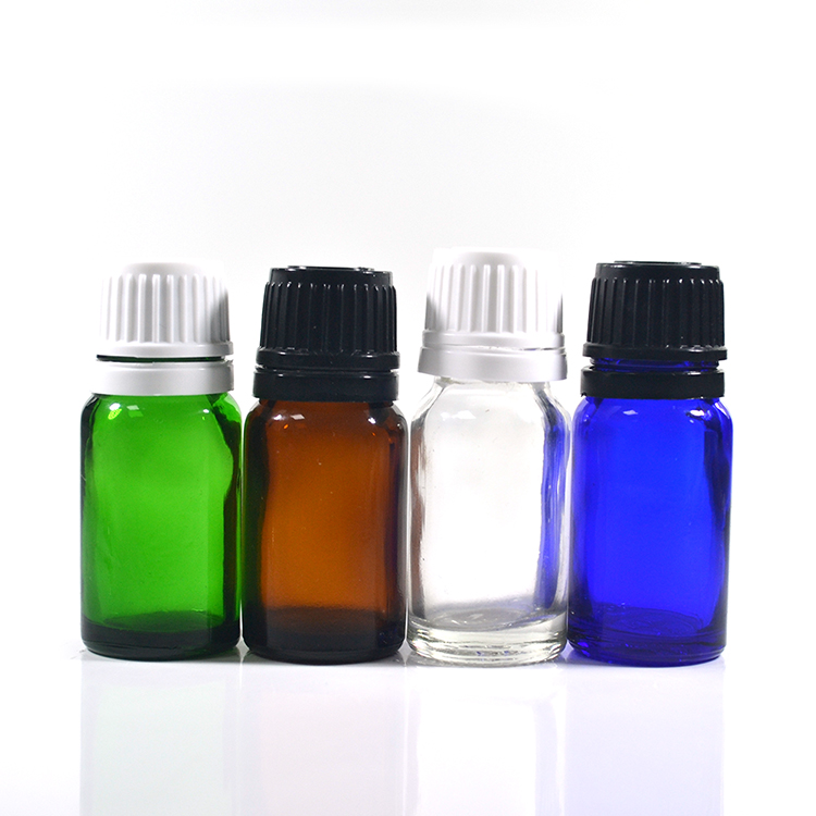 10 ml 15 ml empty essential oil euro dropper amber glass oil bottle with tamper proof screw cap