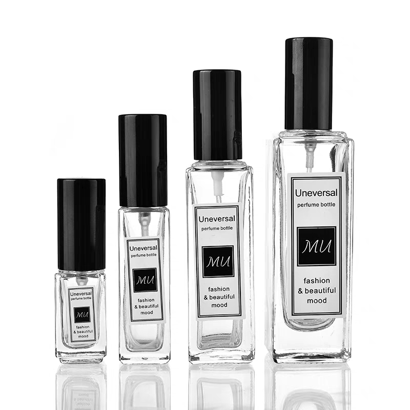 10 ml 15ml 30ml 50 ml 100 ml colorful empty luxury square spray glass 10 ml square perfume glass bottle