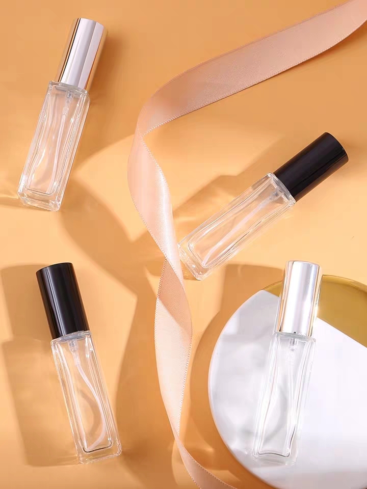 10 ml 15ml 30ml 50 ml 100 ml colorful empty luxury square spray glass 10 ml square perfume glass bottle
