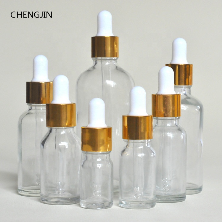 10 ml 15ml 50ml 100ml Clear Glass Dropper Essential Oil Bottle 30ml 60ml 120ml