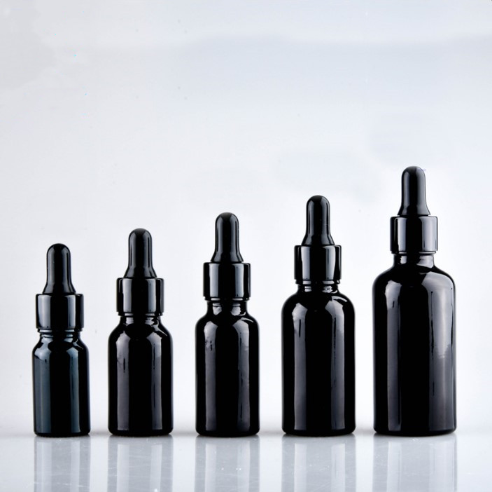 10 ml 30 ml 50ml Black Frosted Glass Bottle For Essential Oils 30ml