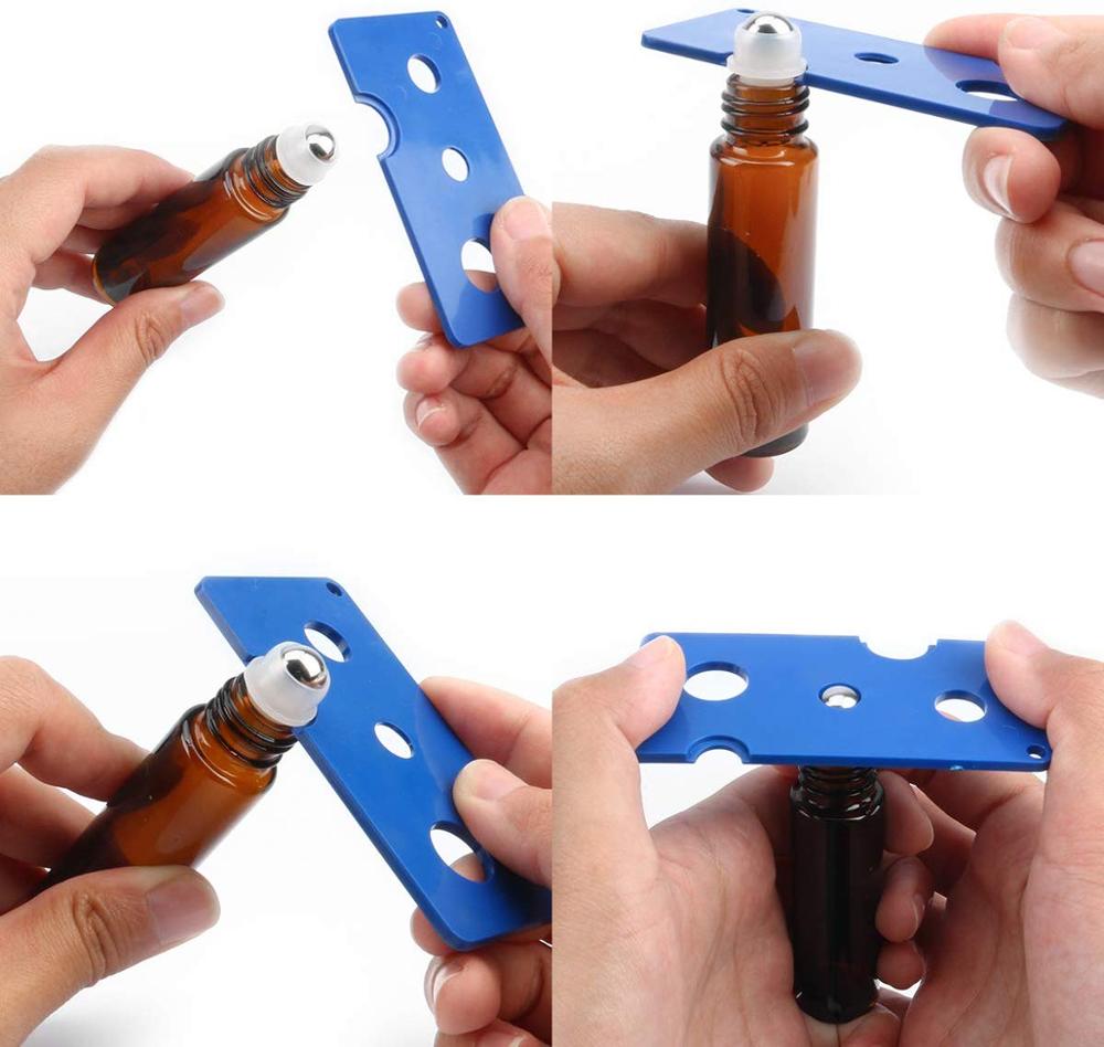 10 ml Amber Essential Oil Roller Bottles with Stainless Steel Roller Balls