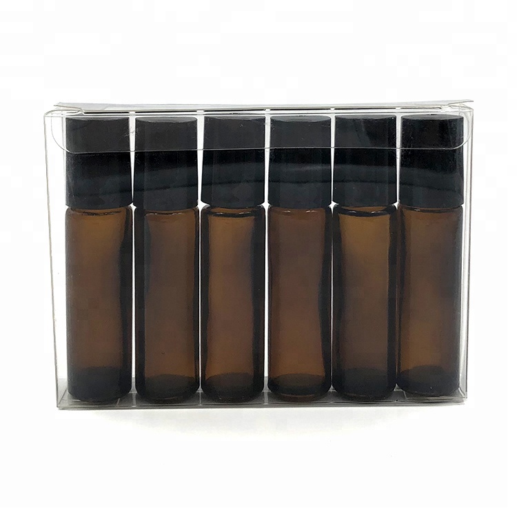 10 ml Amber Glass Roller Bottle with Removable Stainless Steel Roller Ball