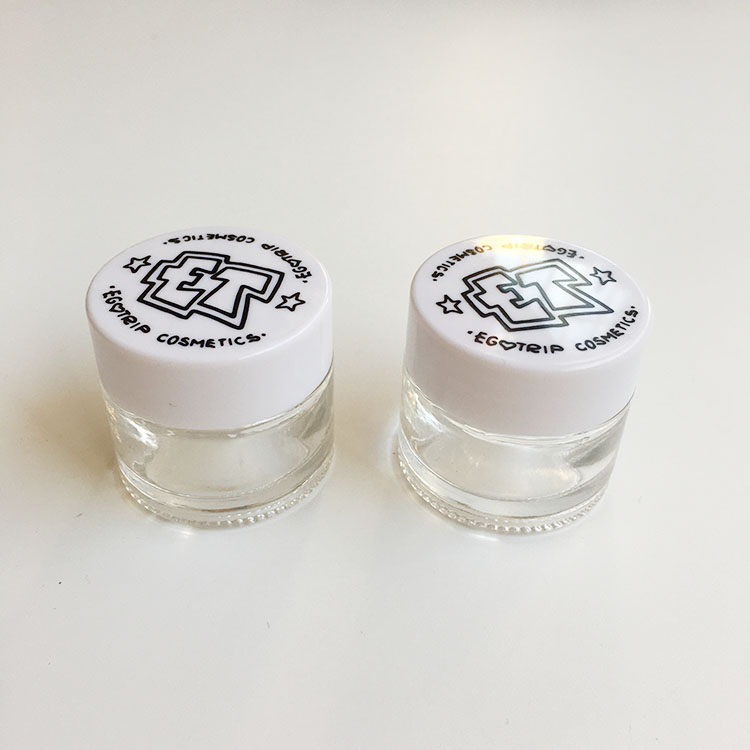 10 ml Custom print glass cosmetic glass jar with lid