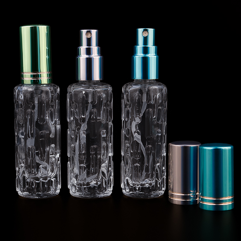 10 ml Mini Portable Travel Spray Case Engraving Color Pump Vials Glass Sprayer Perfume Refillable Bottle Atomizer