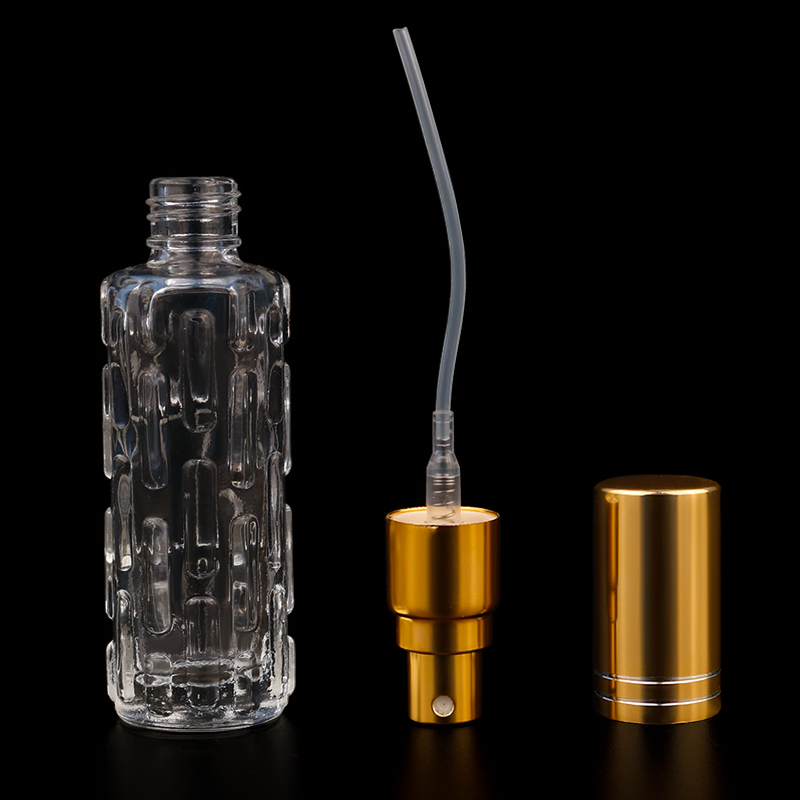 10 ml Mini Portable Travel Spray Case Engraving Color Pump Vials Glass Sprayer Perfume Refillable Bottle Atomizer