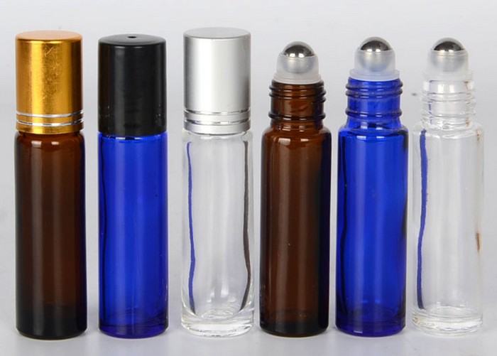 10 ml Roll On Glass Bottles Essential Oil Steel Metal Roller Ball Fragrance Perfume For E Liquid Bottle