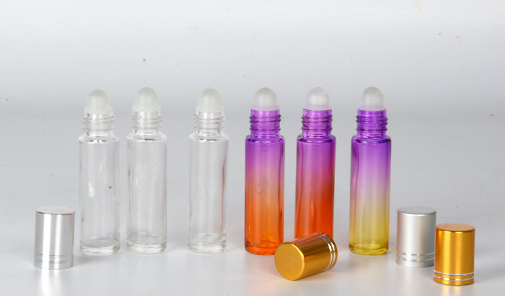 10 ml Roll On Glass Bottles Essential Oil Steel Metal Roller Ball Fragrance Perfume For E Liquid Bottle
