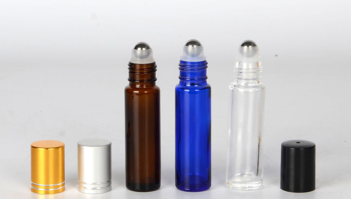 10 ml Roll On Glass Bottles Essential Oil Steel Metal Roller Ball Fragrance Perfume For E Liquid Bottle