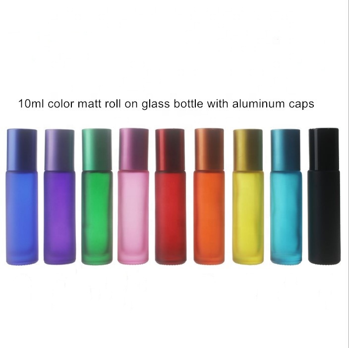 10 ml Roll On Oil Perfume Bottles Glass Bottles Colorful 10ml aluminium bottle10ml amber bottle