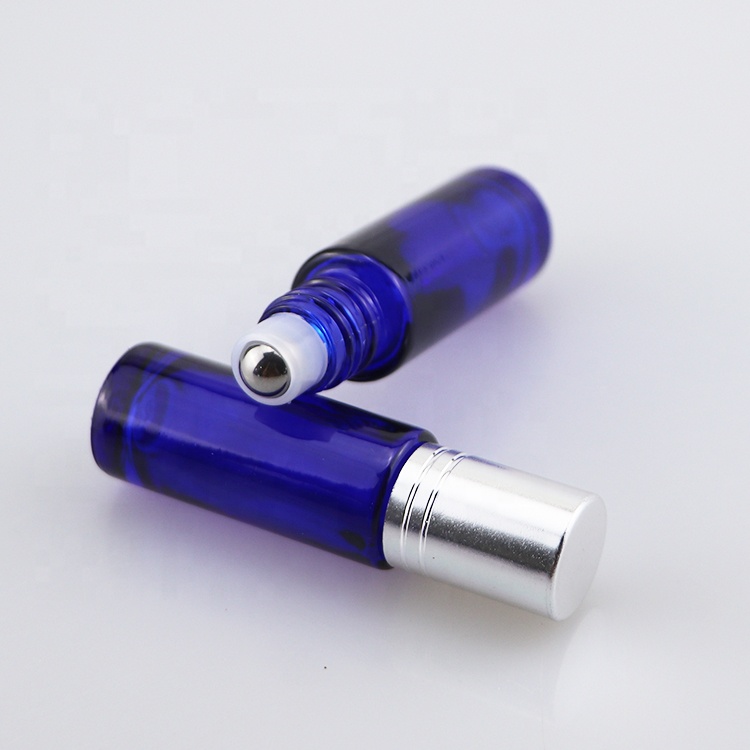 10 ml Roll on glass perfume roller ball essential oil bottle with stainless steel ball