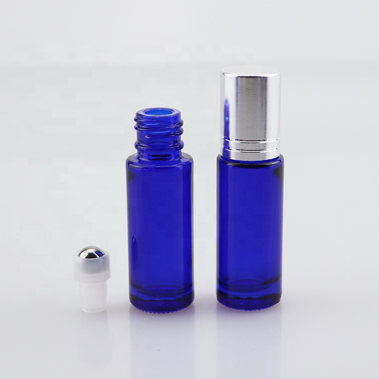 10 ml Roll on glass perfume roller ball essential oil bottle with stainless steel ball