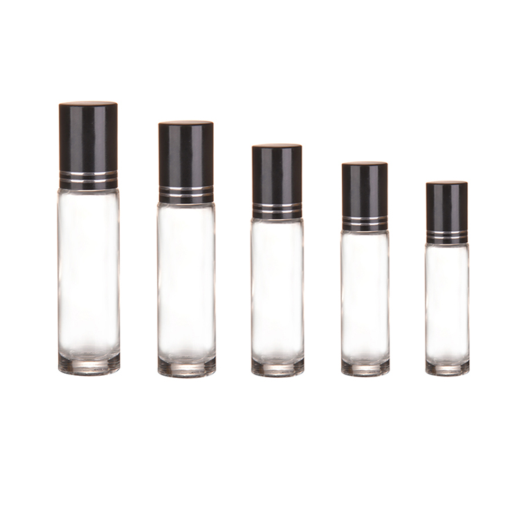 10 ml amber glass bottle roll on perfume bottle essential oil bottle with glass roller and gold cap