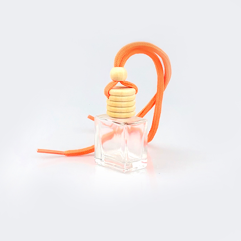 10 ml car air vent bottle empty freshener glass bottle for perfume packing with bamboo cap