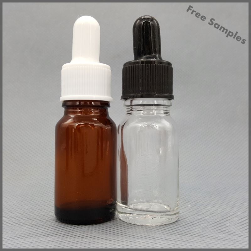 10 ml clear glass dropper bottle ,10 ml amber glass eye dropper bottle 1/3 oz blue glass vial for eye drop