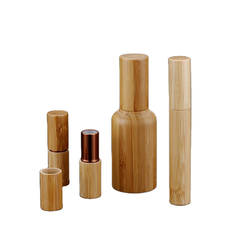 10 ml glass bamboo cosmetics dropper Printed Bamboo Essential oil Glass Bottle 7.5 ml And Packaging Box