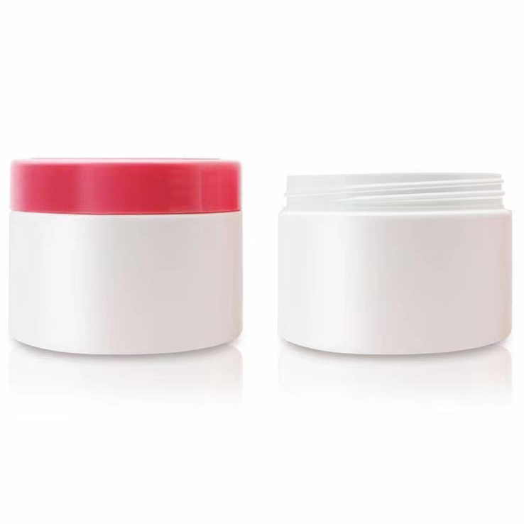 10 oz 300ml Plastic Jar HDPE Straight Sided Jars With Pink Smooth Screw Caps body butter packaging cosmetic cream jar