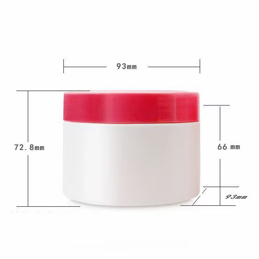 10 oz Clear Plastic Jars with PInk Plastic Lids PET Stackable Straight Sided Bathroom & Kitchen Containers Cosmetics SLIME JARS