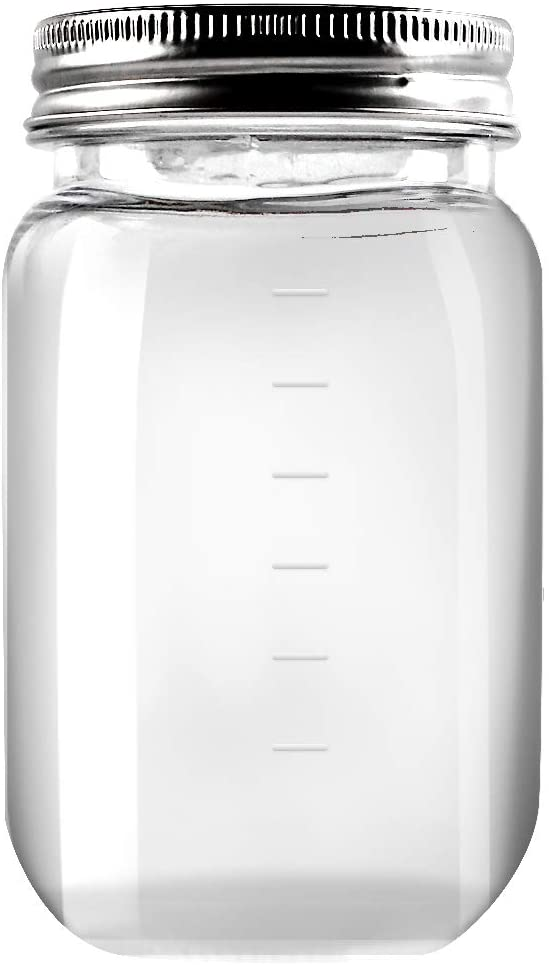 10 pack 16 Ounce Clear Plastic Jars Containers With Screw On Lids Round Storage Containers for Kitchen & Household Storage