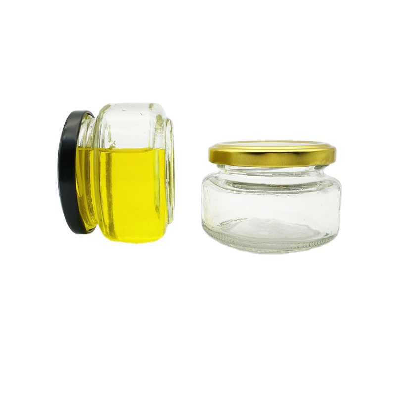 100-650ml Wide mouth caviar jars glass food containers for cubilose with metal cap