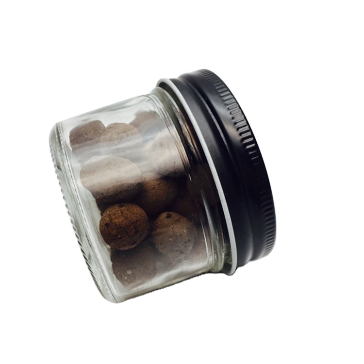 100-650ml Wide mouth caviar jars glass food containers for cubilose with metal cap