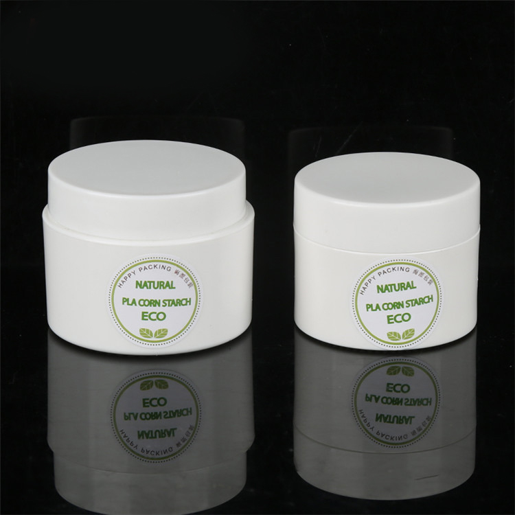 100% Compostable Custom Biodegradable Cosmetic Packaging 100ml PLA Plastic Cream Jar