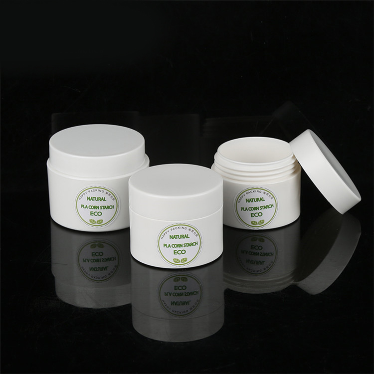 100% Compostable Custom Biodegradable Cosmetic Packaging 100ml PLA Plastic Cream Jar