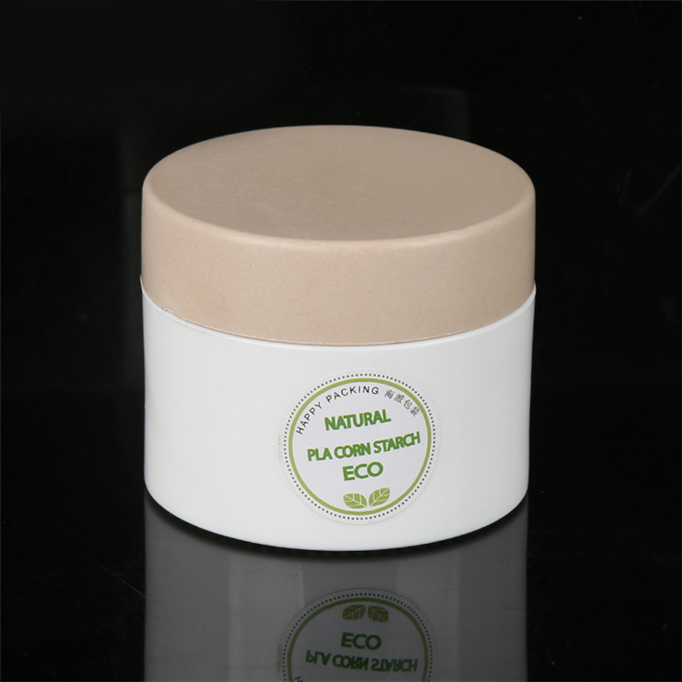 100% Compostable Custom Biodegradable Jar Cosmetic Packaging 15g 30g 50g 100g Pla Plastic Cosmetic Cream Jar