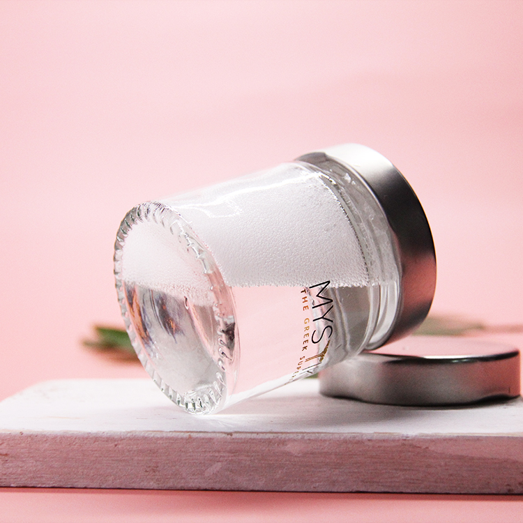100 ML 280 ML Customized Logo Printing Clear Glass Jam Honey Jar with High Cover