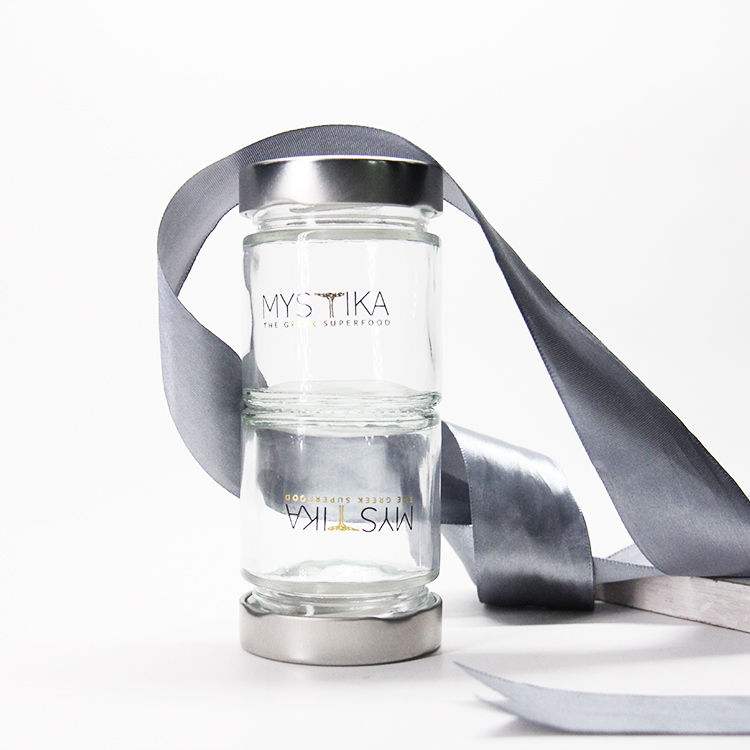 100 ML 280 ML Customized Logo Printing Clear Glass Jam Honey Jar with High Cover
