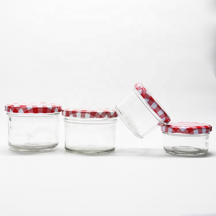 100 ML Round Glass Jam Jar Caviar Jar with Metal Cap