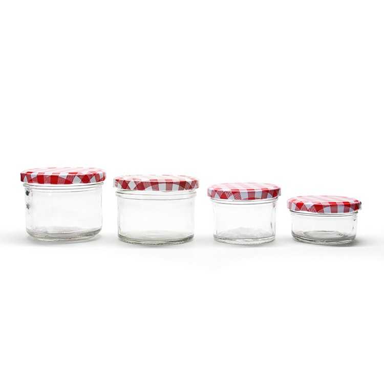 100 ML Round Glass Jam Jar Caviar Jar with Metal Cap