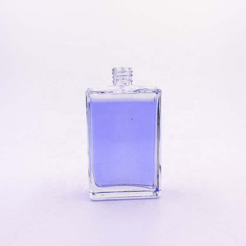 100 ML square clear essential oil perfume cosmetic packing glass bottle with dropper