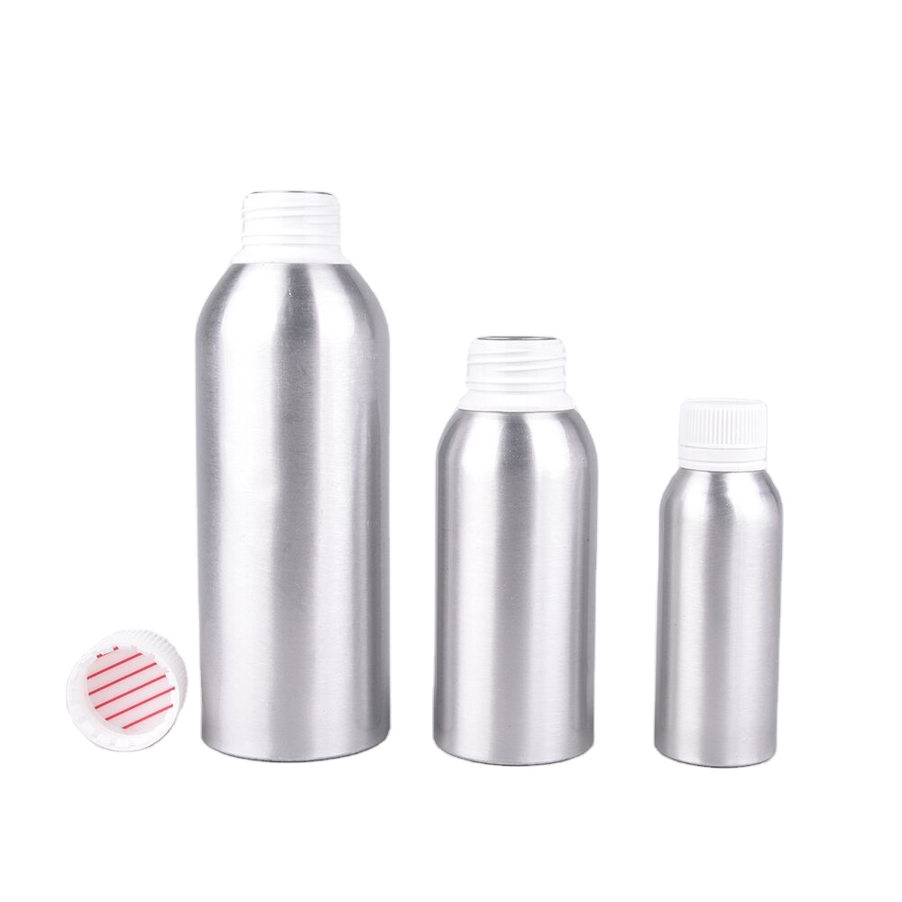 100 Ml 200ml 500ml 800m 1000ml 1L Good Quality Screw Cap Bottle For Essential Oil Metal Aluminum Perfume Bottles