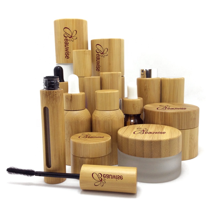 100% Natural Organic Material Bamboo Cosmetic Bottle Packaging Biodegradable Welcome to the shop for consultation