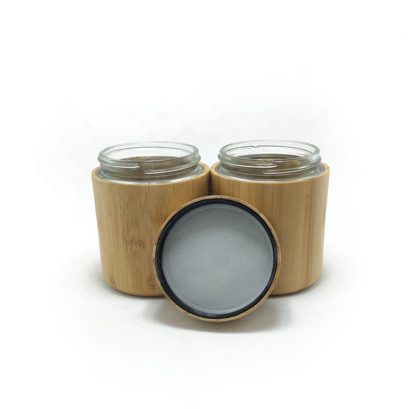 100% biodegradable bamboo jar wooden skin care cream bottle wooden cream jar bamboo cosmetic bottle