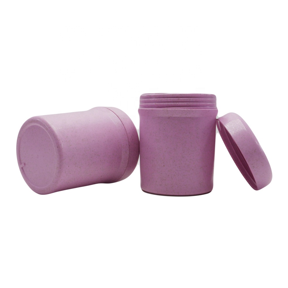 100% biodegradable cosmetic packaging pla wheat straw jar PLA-18A