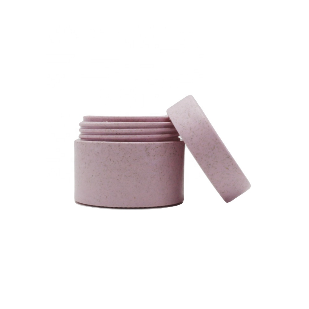 100% biodegradable cosmetic packaging pla wheat straw jar PLA-18A