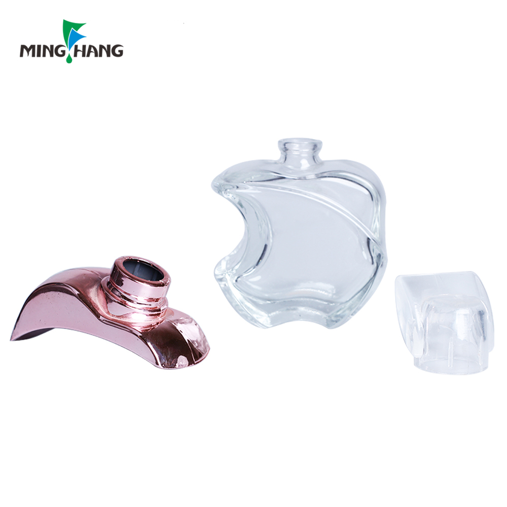 100 ml 100ml 85ml round clear size atomiser Apple shaped fancy spray glass perfume bottle with pump sprayer