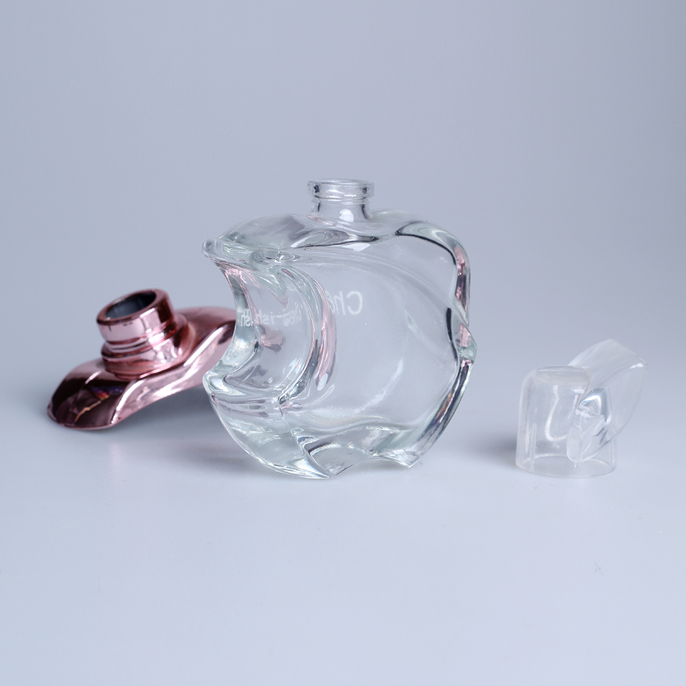 100 ml 100ml 85ml round clear size atomiser Apple shaped fancy spray glass perfume bottle with pump sprayer