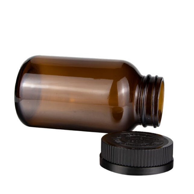 100 ml 120 ml amber pharmaceutical capsules bottle wide mouth medicine glass bottle for tablets