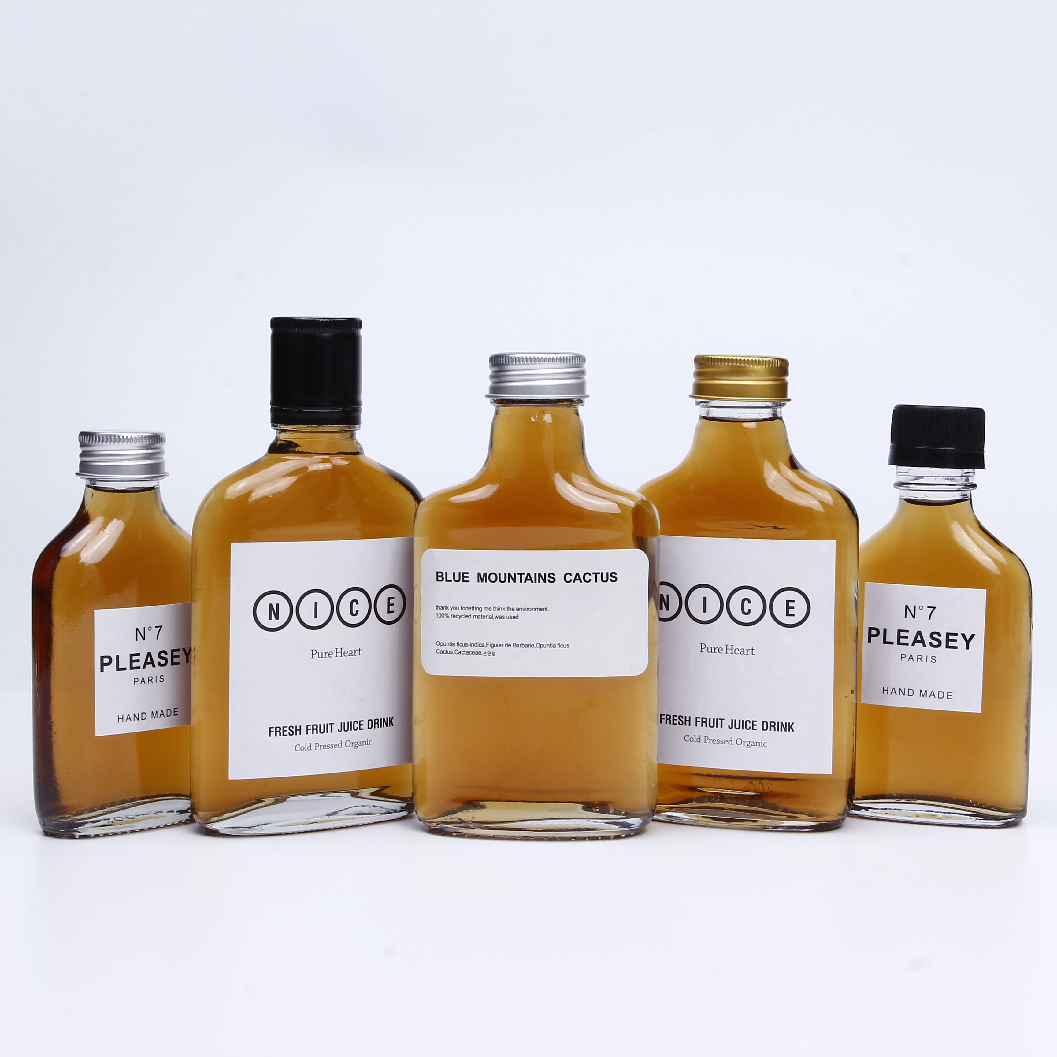 100 ml 200 ml 250 ml 500 ml Clear Flat Hip Flask Beverage Packing Cold Brew Coffee Whisky Glass Bottles For Liquor Tea