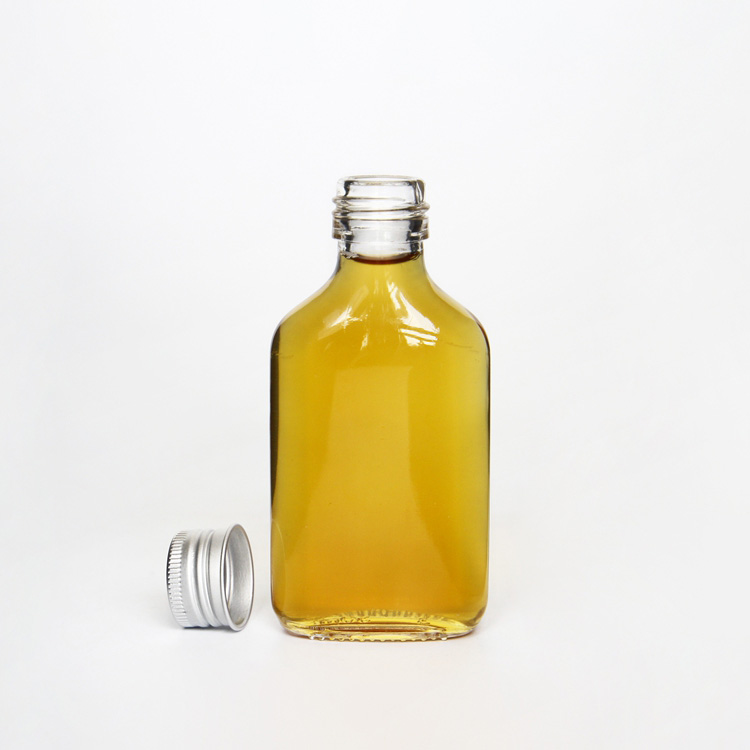 100 ml 200 ml 250 ml 500 ml Flat Hip Flask Beverage Packing Whisky Glass Bottles For Liquor Tea Cold Brew Coffee