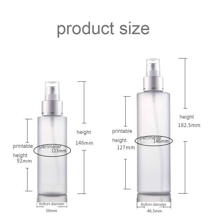 100 ml/200 ml frosted matte plastic right perfume shoulder spray sub bottle for disinfection