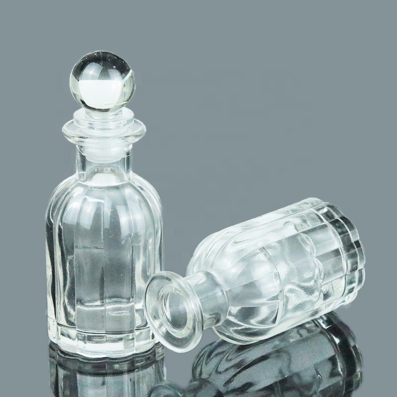 100 ml 200ml Manufacturer clear essential oil reed ratton glass aromatherapy bottles with stopper (GPM33)