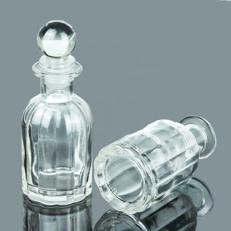 100 ml 200ml Manufacturer clear essential oil reed ratton glass aromatherapy bottles with stopper (GPM33)